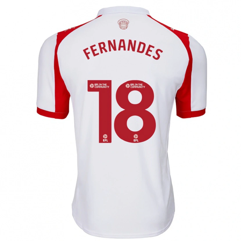 Danxen Criança Camisola Mateus Fernandes #18 Branco Vermelho Principal 2025/26 Camisa Brasil