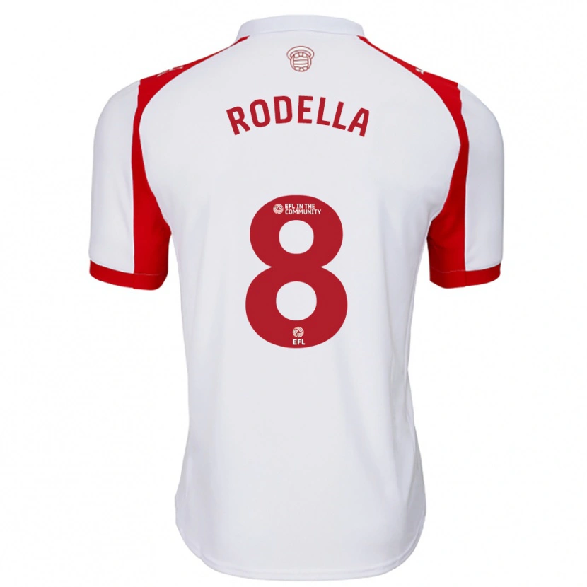 Danxen Criança Camisola Leo Rodella #8 Branco Vermelho Principal 2025/26 Camisa Brasil