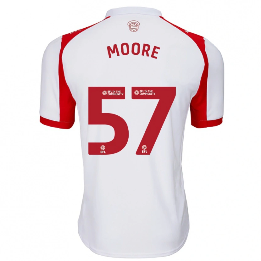 Danxen Criança Camisola Jayden Moore #57 Branco Vermelho Principal 2025/26 Camisa Brasil