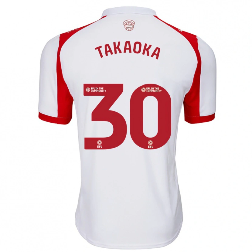 Danxen Criança Camisola Rento Takaoka #30 Branco Vermelho Principal 2025/26 Camisa Brasil