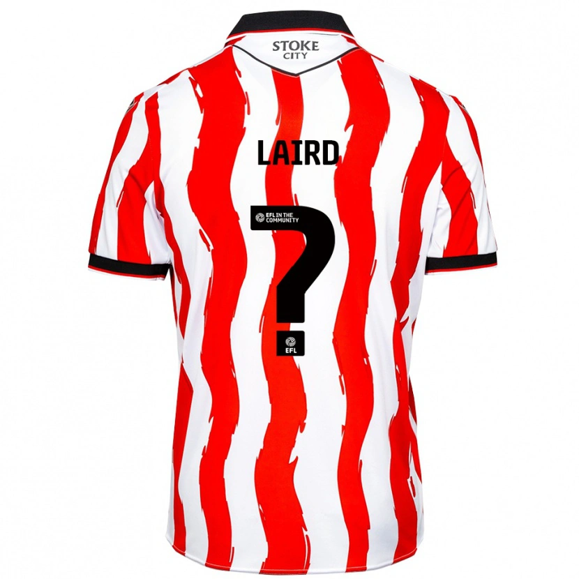 Danxen Criança Camisola Logan Laird #0 Branco Vermelho Principal 2025/26 Camisa Brasil
