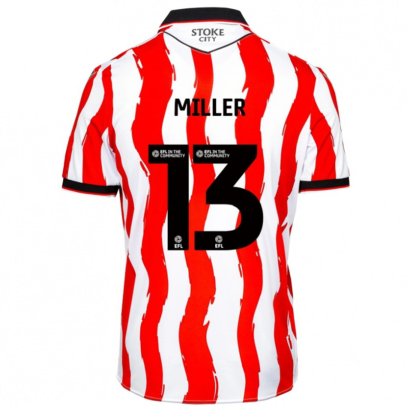 Danxen Criança Camisola Tom Miller #13 Branco Vermelho Principal 2025/26 Camisa Brasil