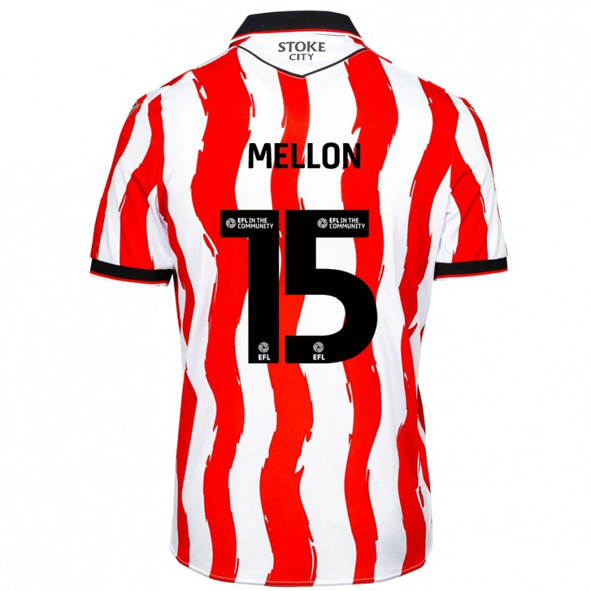 Danxen Criança Camisola Luke Mellon #15 Branco Vermelho Principal 2025/26 Camisa Brasil