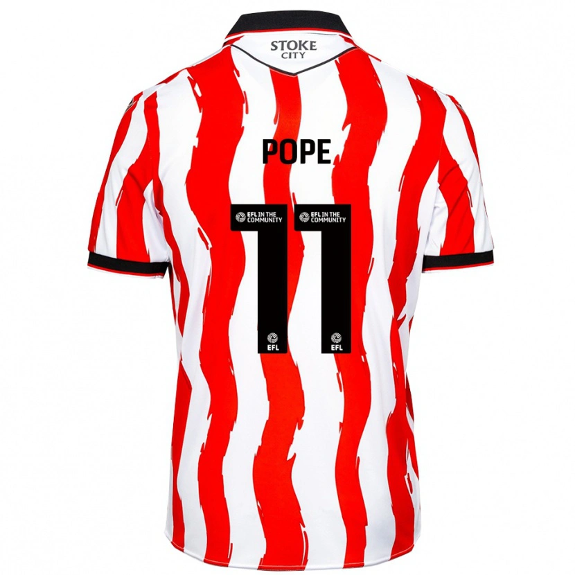 Danxen Criança Camisola Ollie Pope #11 Branco Vermelho Principal 2025/26 Camisa Brasil