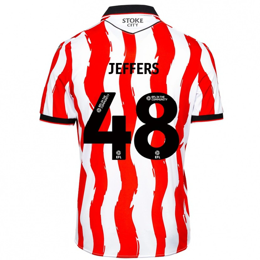 Danxen Criança Camisola Keke Jeffers #48 Branco Vermelho Principal 2025/26 Camisa Brasil