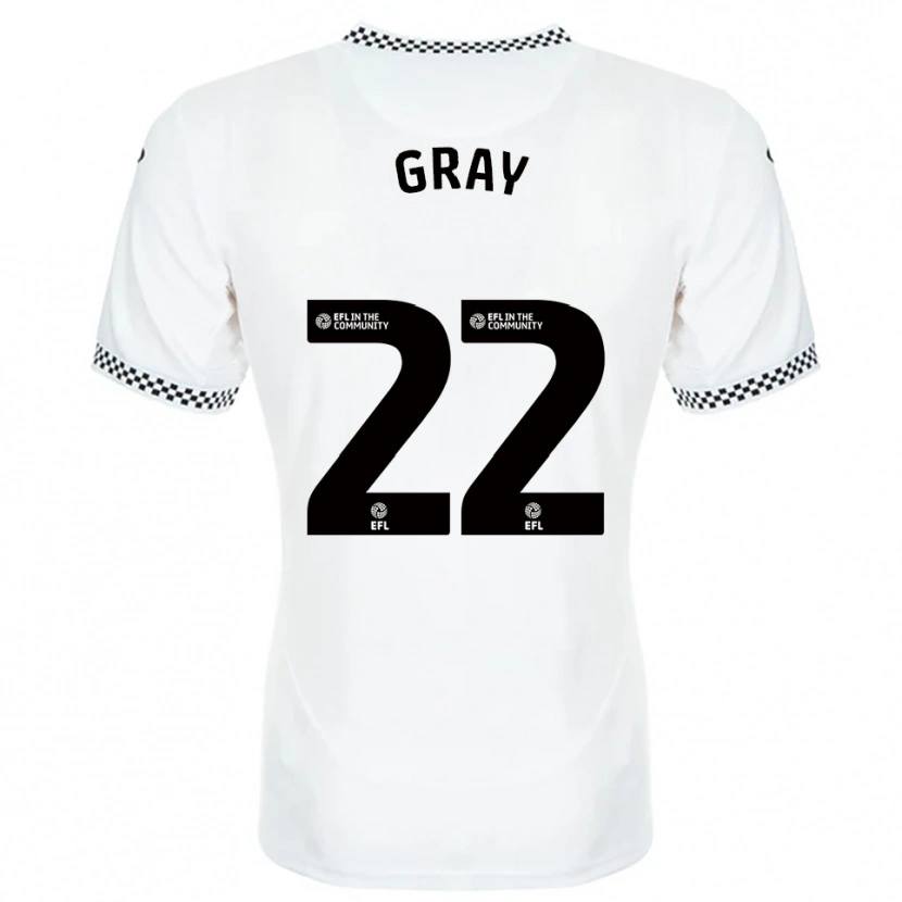 Danxen Criança Camisola Harvey Gray #22 Branco Laranja Principal 2025/26 Camisa Brasil