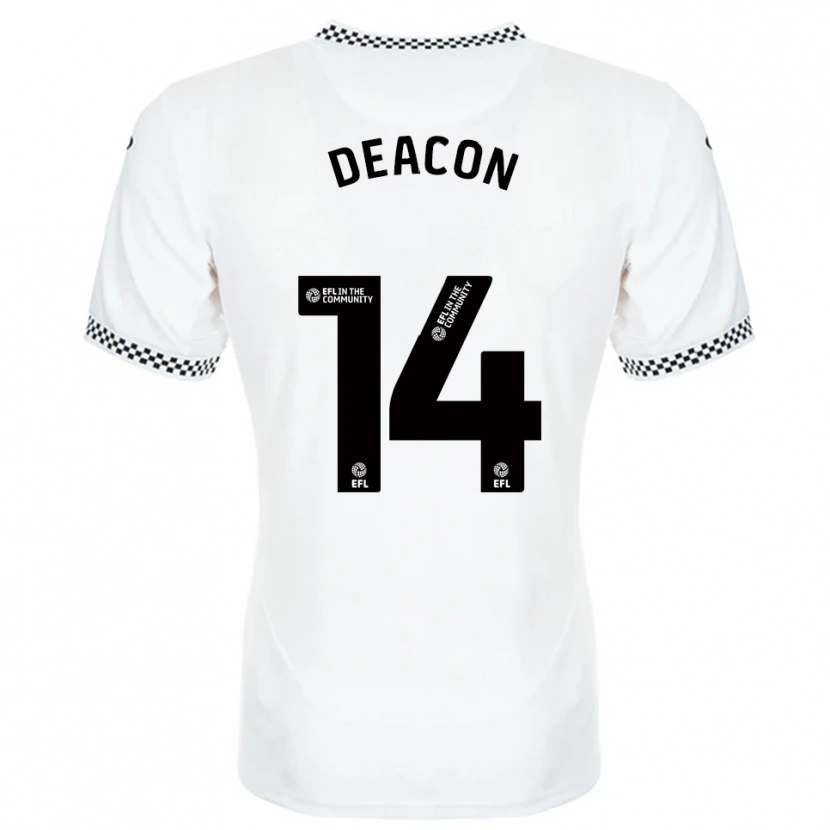 Danxen Criança Camisola Callum Deacon #14 Branco Laranja Principal 2025/26 Camisa Brasil