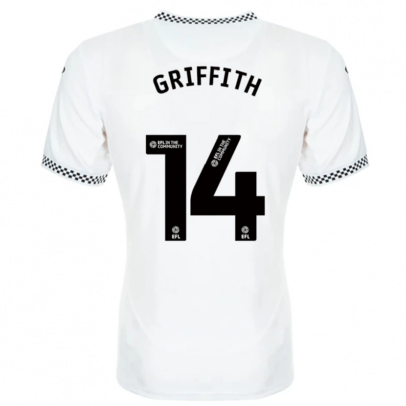 Danxen Criança Camisola Yori Griffith #14 Branco Laranja Principal 2025/26 Camisa Brasil