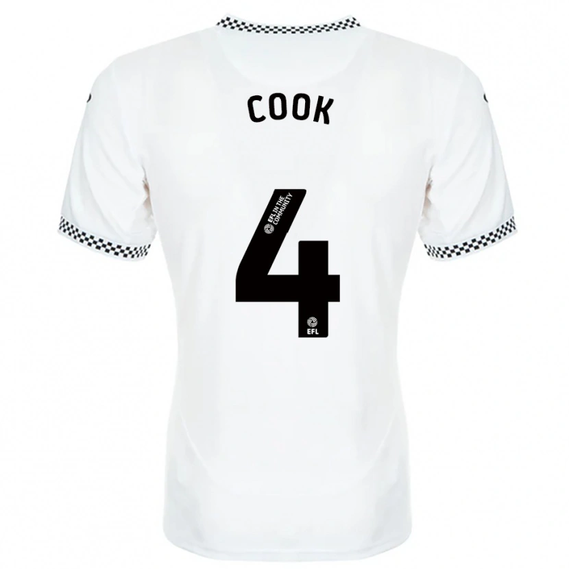 Danxen Criança Camisola Jacob Cook #4 Branco Laranja Principal 2025/26 Camisa Brasil
