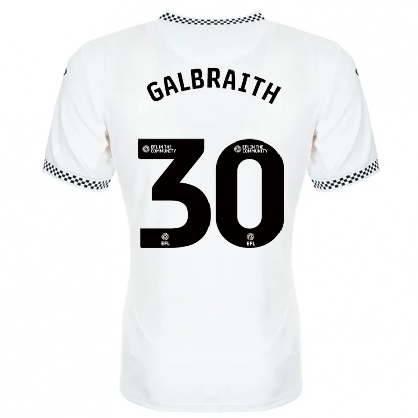 Danxen Criança Camisola Ethan Galbraith #30 Branco Laranja Principal 2025/26 Camisa Brasil