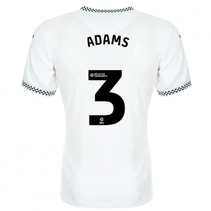 Danxen Criança Camisola Sarah Adams #3 Branco Laranja Principal 2025/26 Camisa Brasil