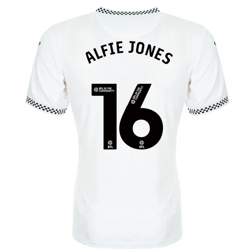 Danxen Criança Camisola Alfie Jones #16 Branco Laranja Principal 2025/26 Camisa Brasil