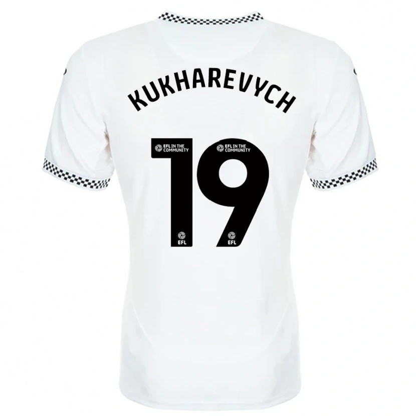 Danxen Criança Camisola Mykola Kukharevych #19 Branco Laranja Principal 2025/26 Camisa Brasil