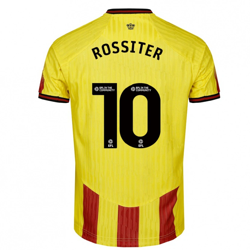Danxen Criança Camisola Annie Rossiter #10 Amarelo Vermelho Principal 2025/26 Camisa Brasil