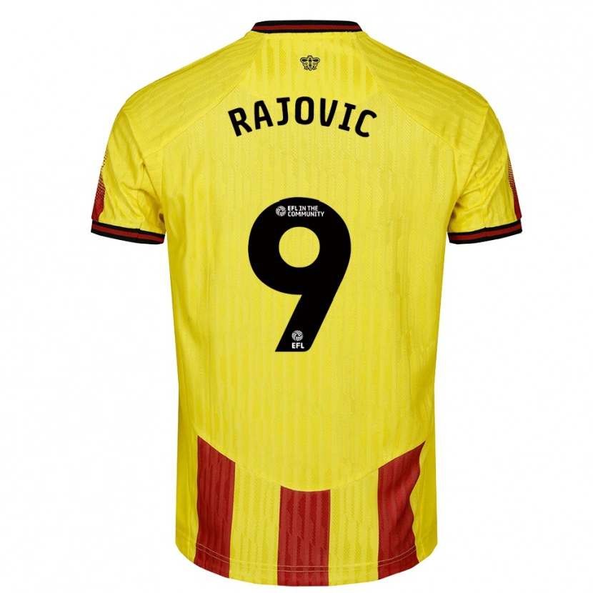 Danxen Criança Camisola Mileta Rajovic #9 Amarelo Vermelho Principal 2025/26 Camisa Brasil