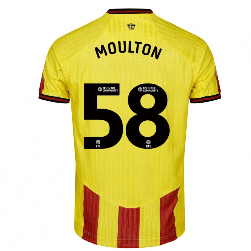 Danxen Criança Camisola Jai-Dea Moulton #58 Amarelo Vermelho Principal 2025/26 Camisa Brasil