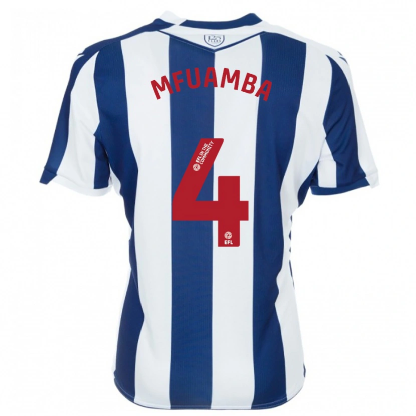 Danxen Criança Camisola Kevin Mfuamba #4 Azul Marinho Branco Principal 2025/26 Camisa Brasil