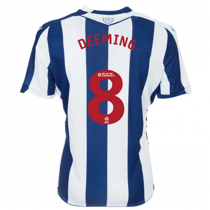 Danxen Criança Camisola Cole Deeming #8 Azul Marinho Branco Principal 2025/26 Camisa Brasil