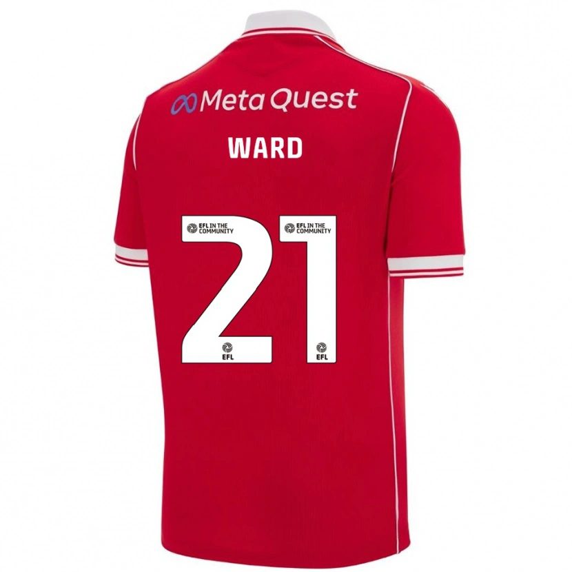 Danxen Criança Camisola Danny Ward #21 Vermelho Branco Principal 2025/26 Camisa Brasil