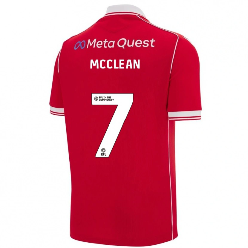 Danxen Criança Camisola James Mcclean #7 Vermelho Branco Principal 2025/26 Camisa Brasil