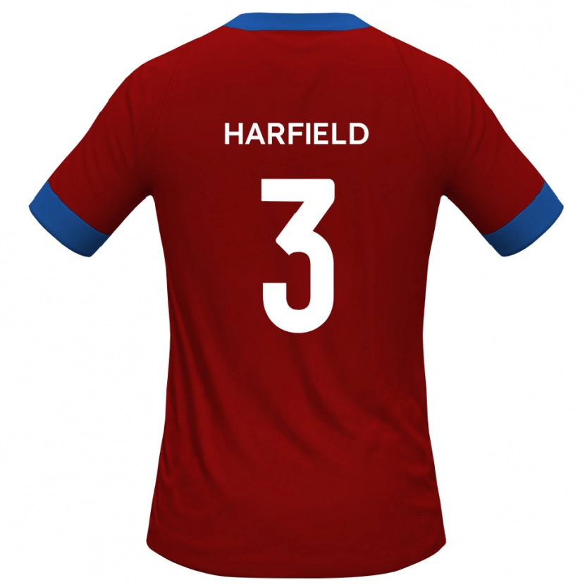 Danxen Criança Camisola Ollie Harfield #3 Vermelho Azul Principal 2025/26 Camisa Brasil
