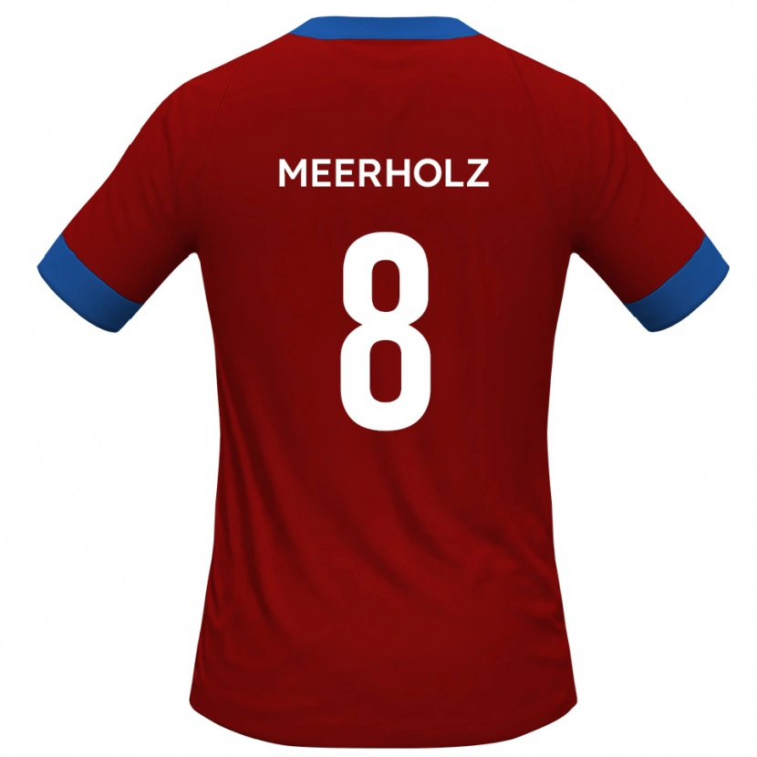 Danxen Criança Camisola Jed Meerholz #8 Vermelho Azul Principal 2025/26 Camisa Brasil