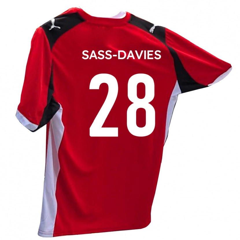 Danxen Criança Camisola Billy Sass-Davies #28 Vermelho Branco Principal 2025/26 Camisa Brasil