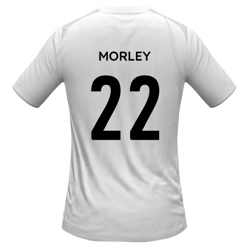 Danxen Criança Camisola Adam Morley #22 Branco Cinza Principal 2025/26 Camisa Brasil