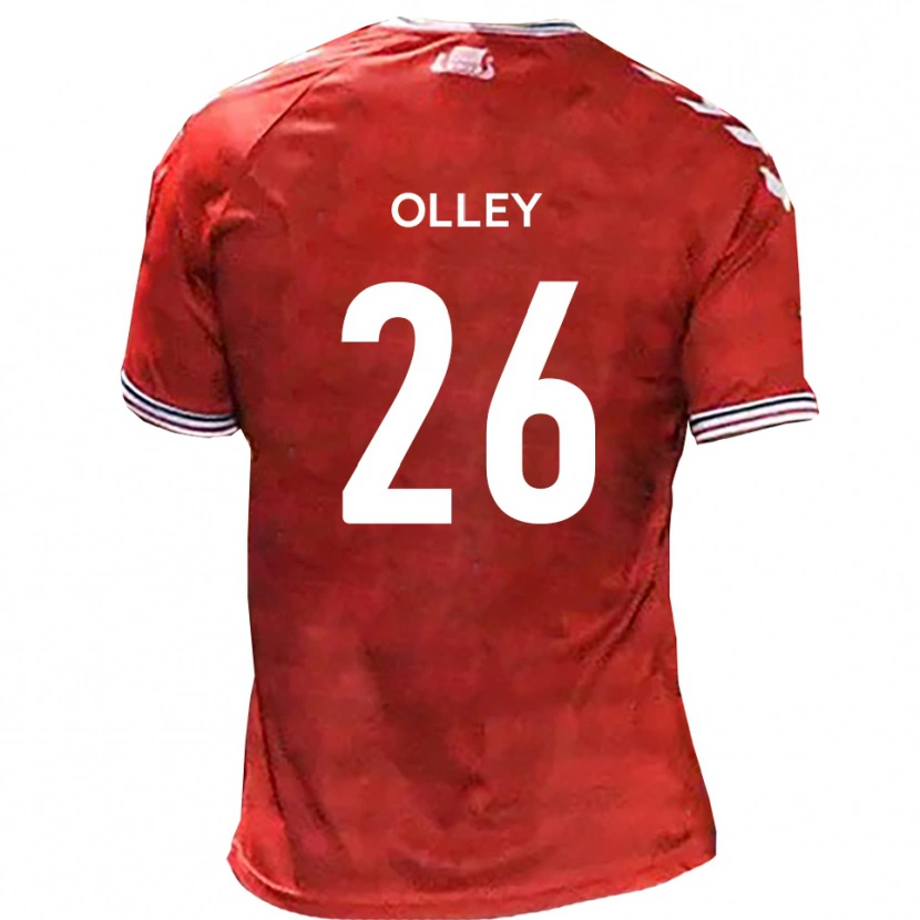 Danxen Criança Camisola Greg Olley #26 Vermelho Branco Principal 2025/26 Camisa Brasil