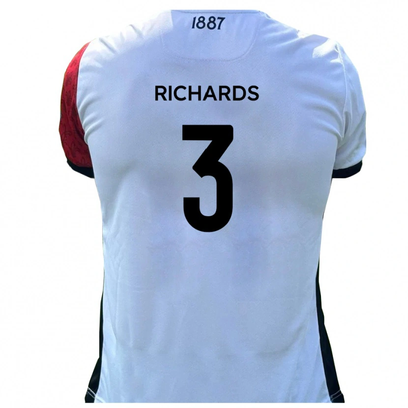 Danxen Criança Camisola Caleb Richards #3 Vermelho Branco Principal 2025/26 Camisa Brasil