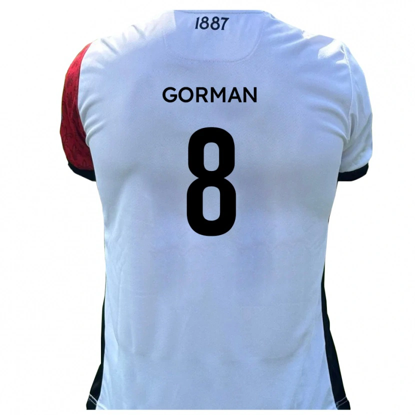 Danxen Criança Camisola Dale Gorman #8 Vermelho Branco Principal 2025/26 Camisa Brasil