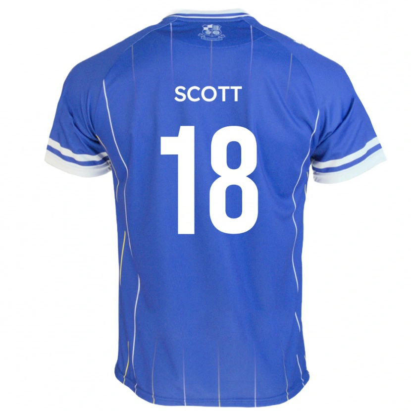 Danxen Criança Camisola Christian Scott #18 Azul Real Principal 2025/26 Camisa Brasil