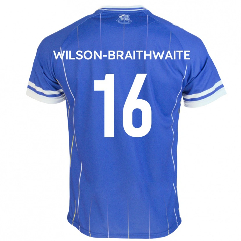 Danxen Criança Camisola Makai Wilson-Braithwaite #16 Azul Real Principal 2025/26 Camisa Brasil