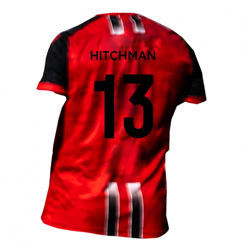 Danxen Criança Camisola Jack Hitchman #13 Vermelho Preto Principal 2025/26 Camisa Brasil