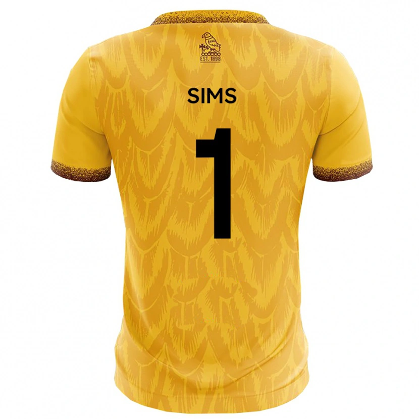 Danxen Criança Camisola Jack Sims #1 Amarelo Marrom Principal 2025/26 Camisa Brasil