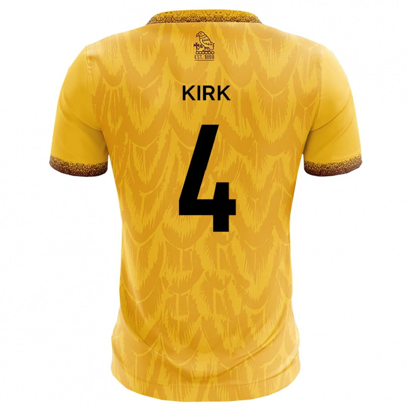 Danxen Criança Camisola Alex Kirk #4 Amarelo Marrom Principal 2025/26 Camisa Brasil