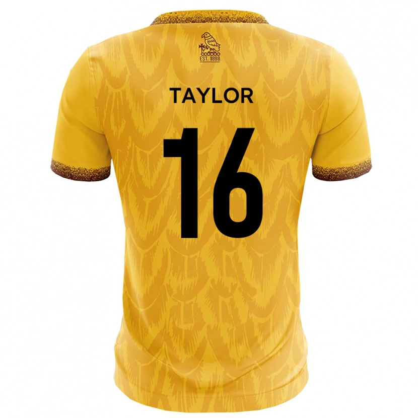 Danxen Criança Camisola Jack Taylor #16 Amarelo Marrom Principal 2025/26 Camisa Brasil