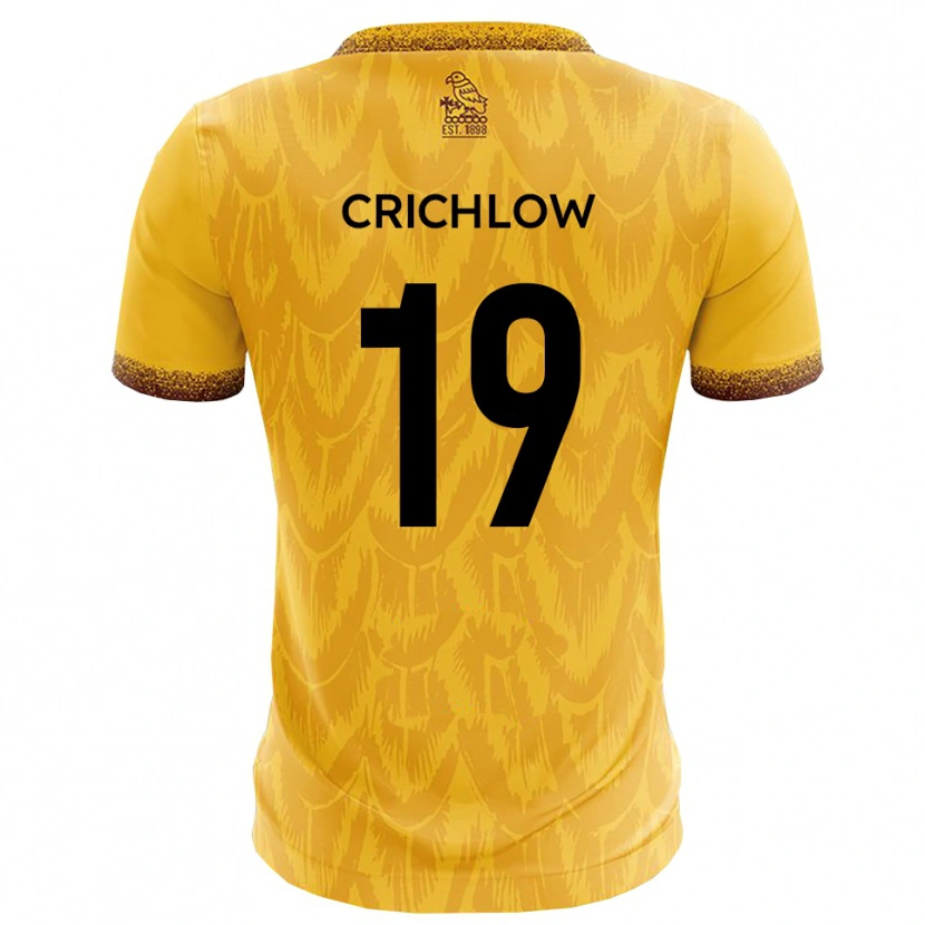 Danxen Criança Camisola Kane Crichlow #19 Amarelo Marrom Principal 2025/26 Camisa Brasil