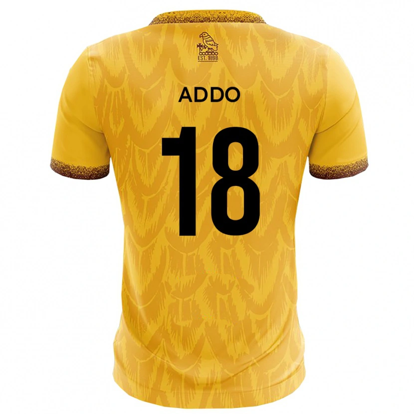 Danxen Criança Camisola Samuel Addo #18 Amarelo Marrom Principal 2025/26 Camisa Brasil