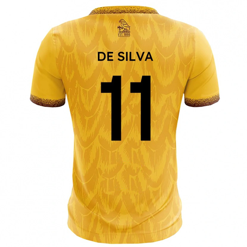 Danxen Criança Camisola Dillon De Silva #11 Amarelo Marrom Principal 2025/26 Camisa Brasil
