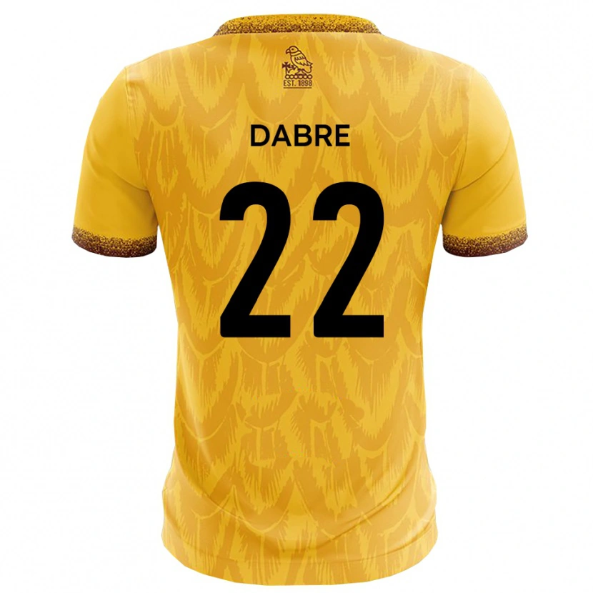 Danxen Criança Camisola Mo Dabre #22 Amarelo Marrom Principal 2025/26 Camisa Brasil