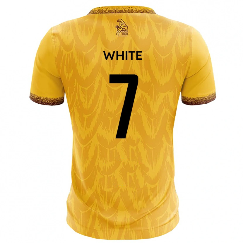 Danxen Criança Camisola Jaiden White #7 Amarelo Marrom Principal 2025/26 Camisa Brasil