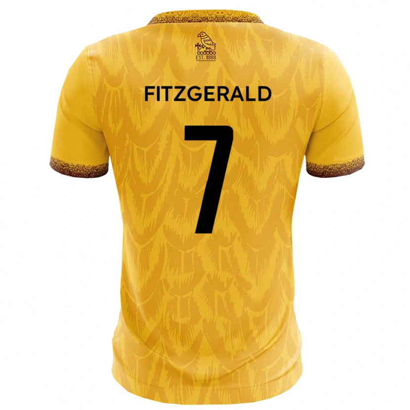 Danxen Criança Camisola Johnny Fitzgerald #7 Amarelo Marrom Principal 2025/26 Camisa Brasil
