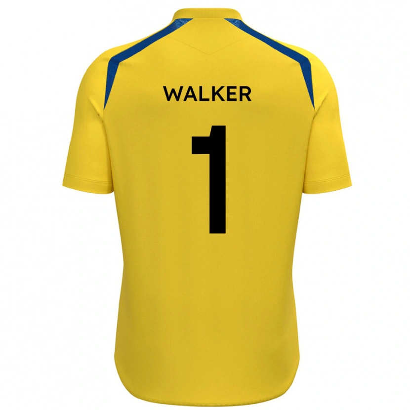 Danxen Criança Camisola Laurie Walker #1 Amarelo Azul Principal 2025/26 Camisa Brasil