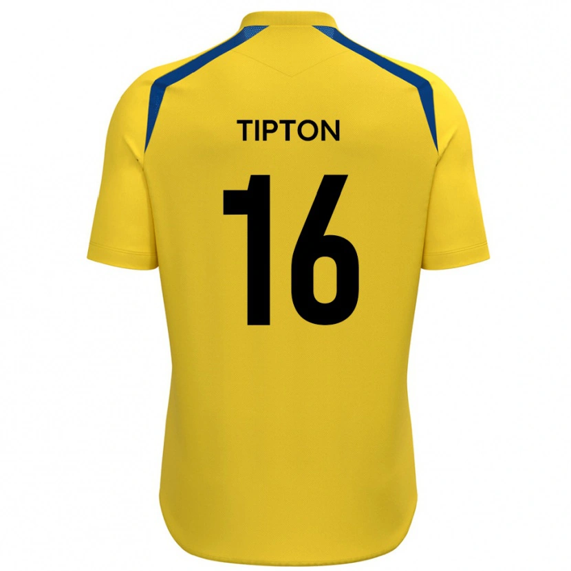 Danxen Criança Camisola Ollie Tipton #16 Amarelo Azul Principal 2025/26 Camisa Brasil
