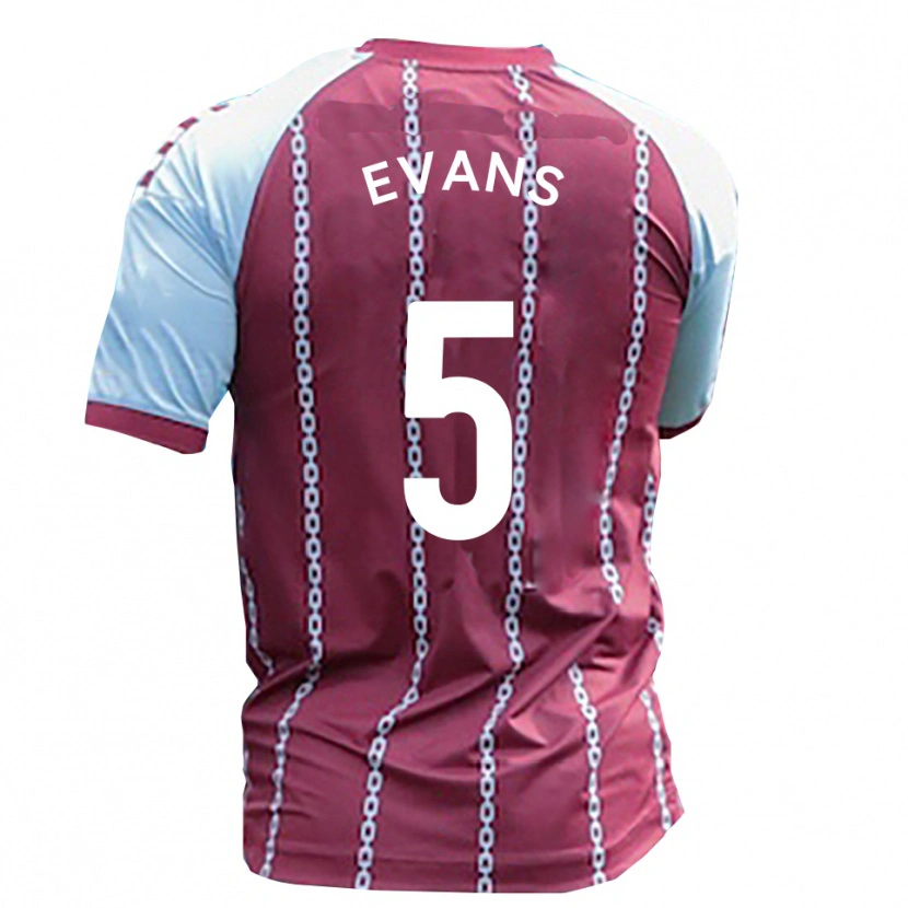 Danxen Criança Camisola Will Evans #5 Azul Celeste Ferrugem Vermelho Principal 2025/26 Camisa Brasil