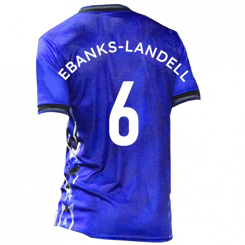 Danxen Criança Camisola Ethan Ebanks-Landell #6 Azul Branco Principal 2025/26 Camisa Brasil