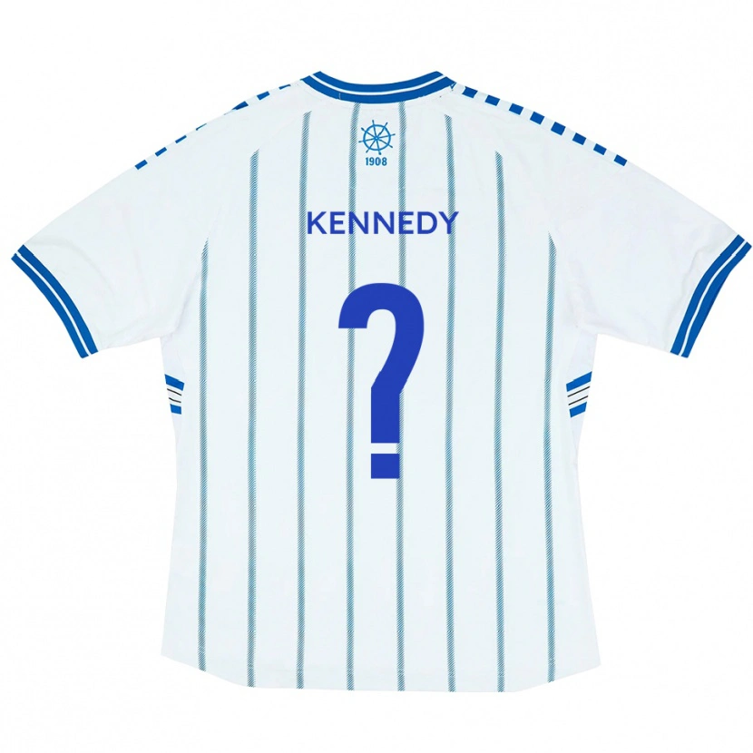 Danxen Criança Camisola Leo Kennedy #0 Branco Azul Principal 2025/26 Camisa Brasil