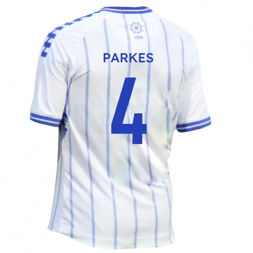 Danxen Criança Camisola Tom Parkes #4 Branco Azul Principal 2025/26 Camisa Brasil