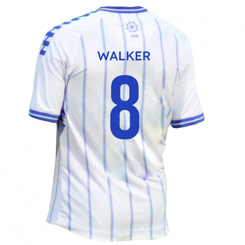 Danxen Criança Camisola Brad Walker #8 Branco Azul Principal 2025/26 Camisa Brasil